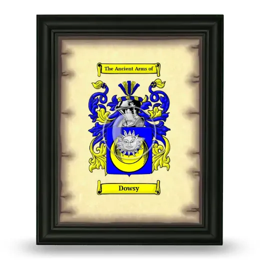 Dowsy Coat of Arms Framed - Black