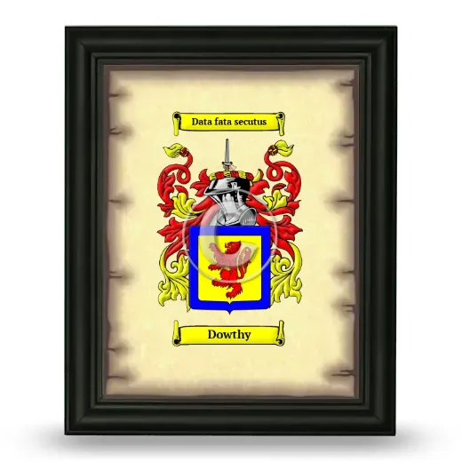 Dowthy Coat of Arms Framed - Black