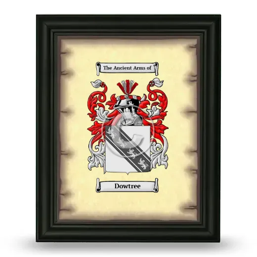 Dowtree Coat of Arms Framed - Black