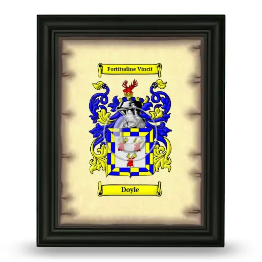 Doyle Coat of Arms Framed - Black