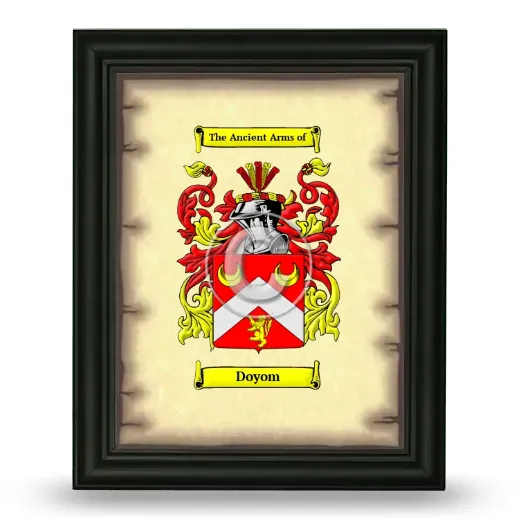 Doyom Coat of Arms Framed - Black