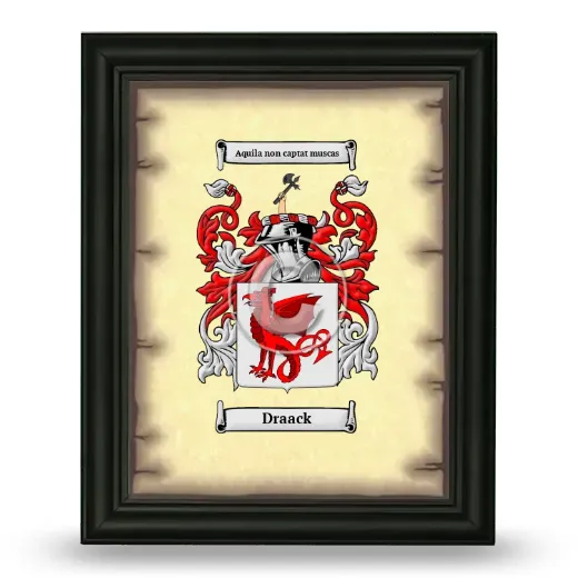Draack Coat of Arms Framed - Black