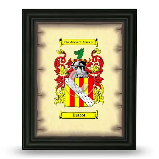 Dracot Coat of Arms Framed - Black
