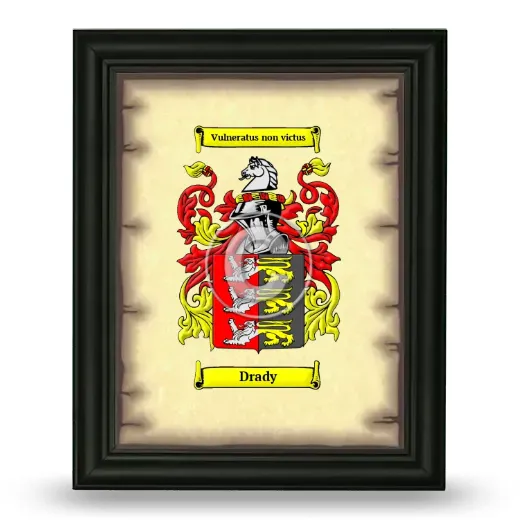 Drady Coat of Arms Framed - Black