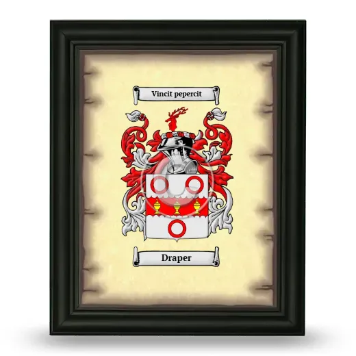 Draper Coat of Arms Framed - Black