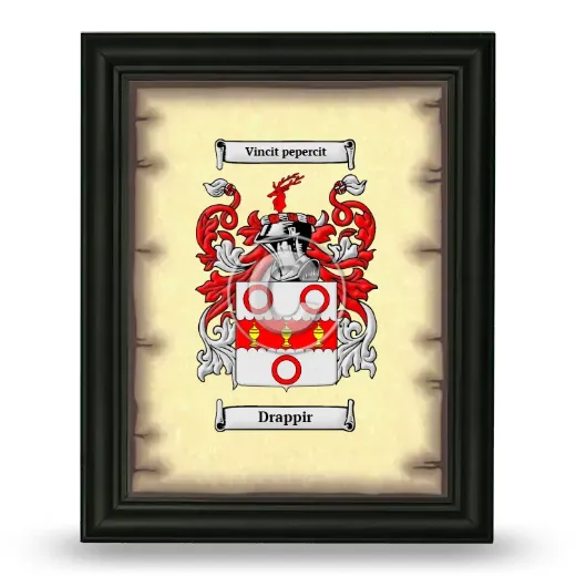 Drappir Coat of Arms Framed - Black