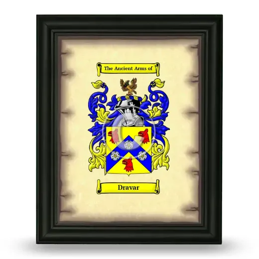 Dravar Coat of Arms Framed - Black