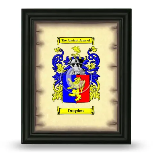Draydon Coat of Arms Framed - Black