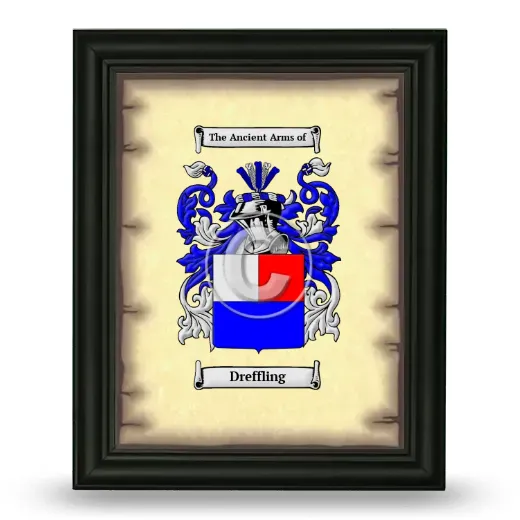Dreffling Coat of Arms Framed - Black