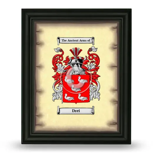 Drei Coat of Arms Framed - Black