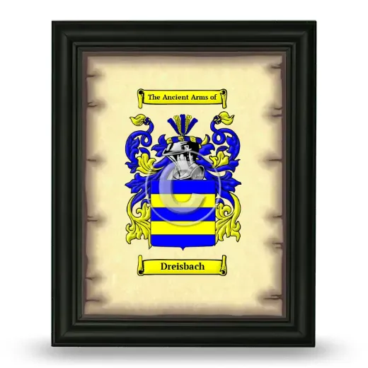 Dreisbach Coat of Arms Framed - Black