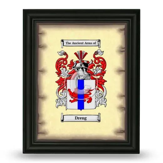 Dreng Coat of Arms Framed - Black