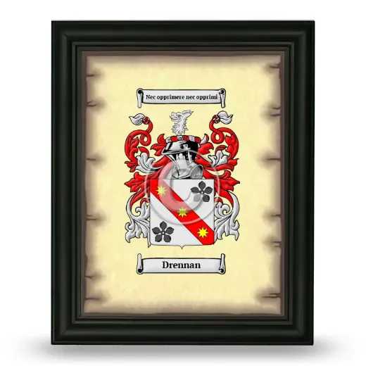 Drennan Coat of Arms Framed - Black