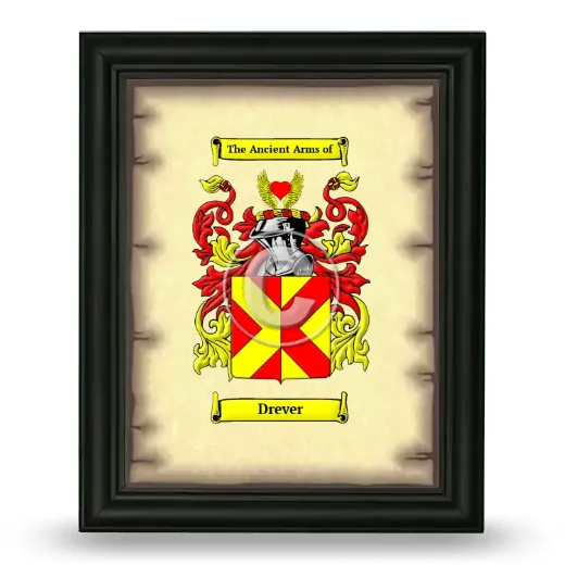 Drever Coat of Arms Framed - Black