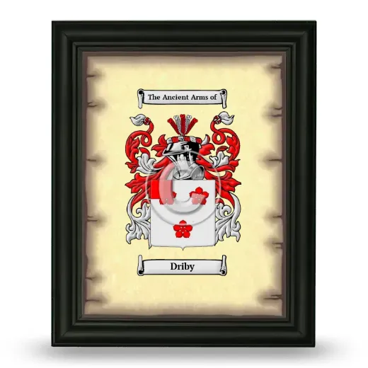 Driby Coat of Arms Framed - Black