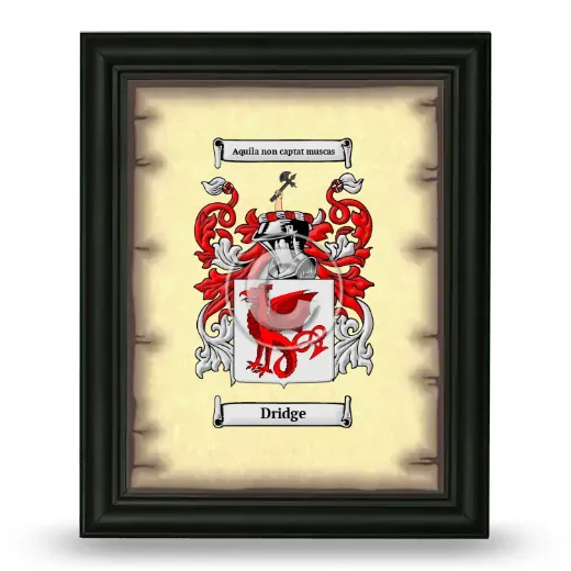 Dridge Coat of Arms Framed - Black