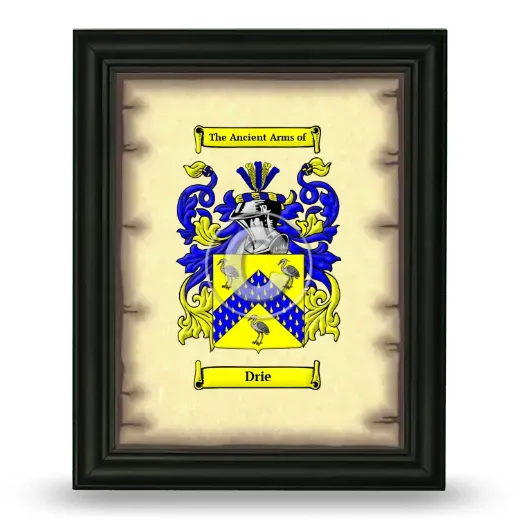 Drie Coat of Arms Framed - Black