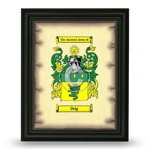 Drig Coat of Arms Framed - Black