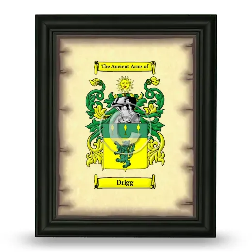 Drigg Coat of Arms Framed - Black