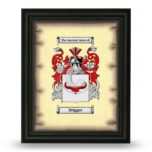 Drigger Coat of Arms Framed - Black
