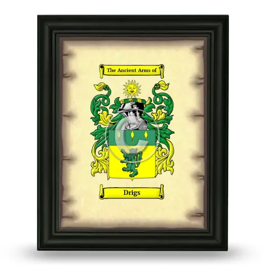 Drigs Coat of Arms Framed - Black