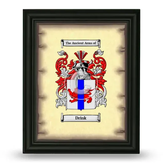 Drink Coat of Arms Framed - Black