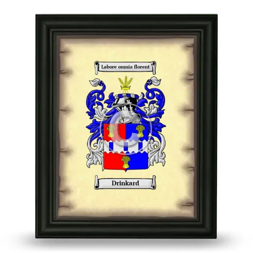 Drinkard Coat of Arms Framed - Black