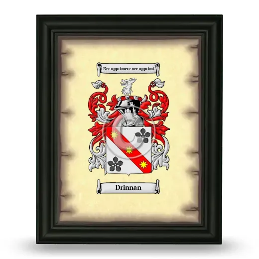Drinnan Coat of Arms Framed - Black