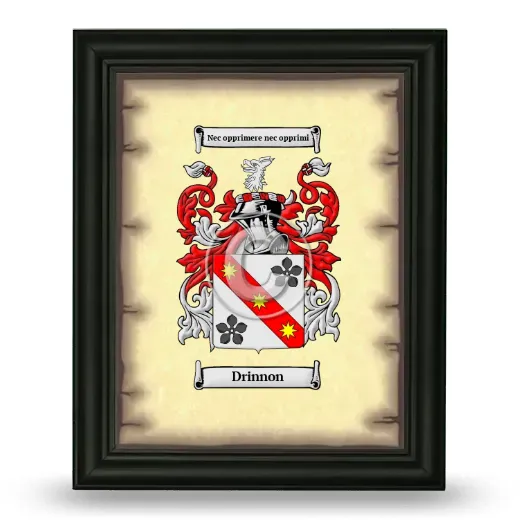 Drinnon Coat of Arms Framed - Black