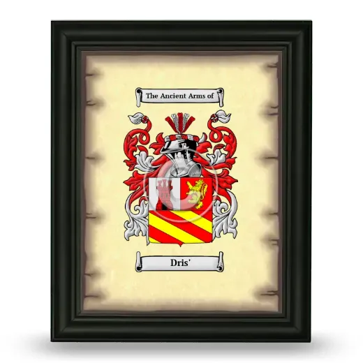 Dris' Coat of Arms Framed - Black