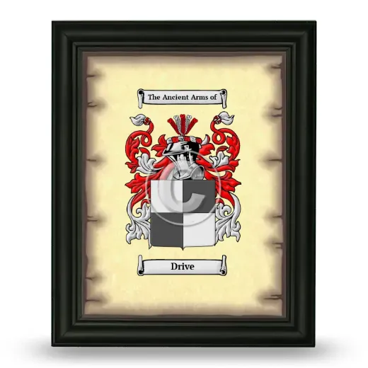 Drive Coat of Arms Framed - Black