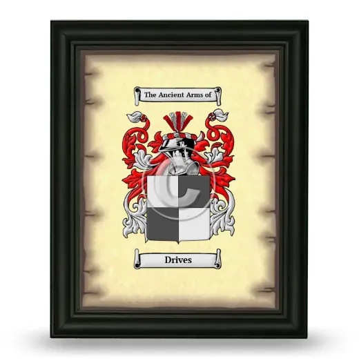 Drives Coat of Arms Framed - Black