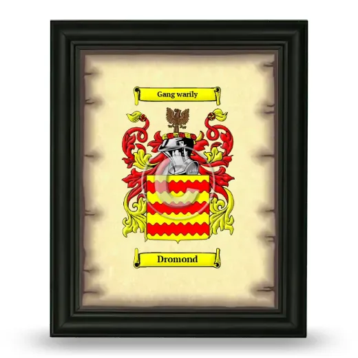 Dromond Coat of Arms Framed - Black