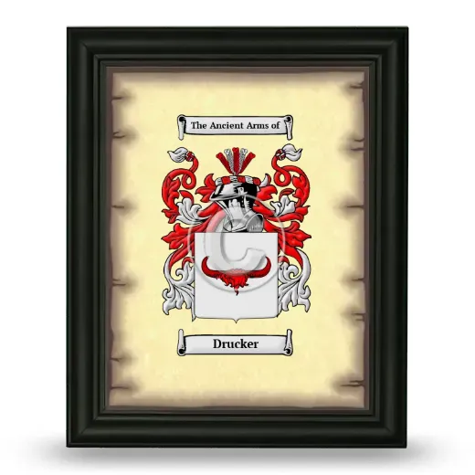 Drucker Coat of Arms Framed - Black