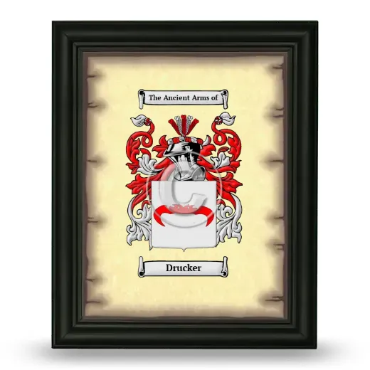 Drucker Coat of Arms Framed - Black