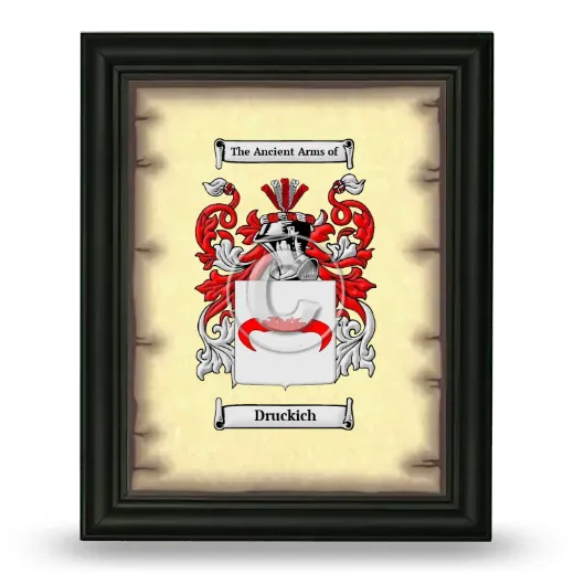 Druckich Coat of Arms Framed - Black