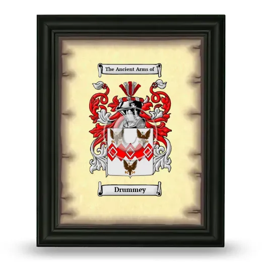 Drummey Coat of Arms Framed - Black