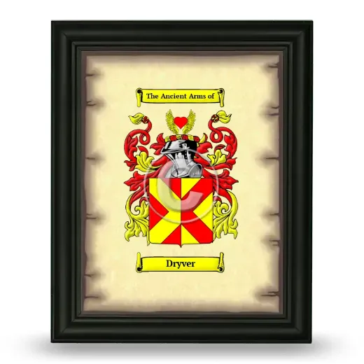 Dryver Coat of Arms Framed - Black