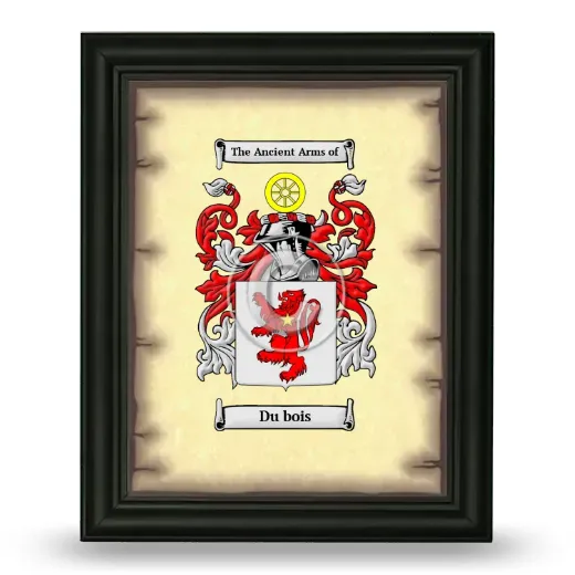 Du bois Coat of Arms Framed - Black