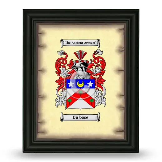 Du bose Coat of Arms Framed - Black