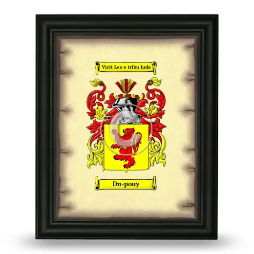 Du-pouy Coat of Arms Framed - Black