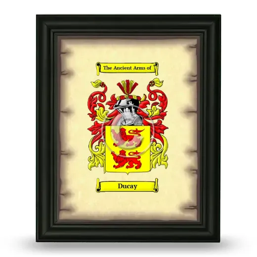 Ducay Coat of Arms Framed - Black