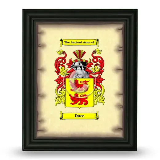 Duce Coat of Arms Framed - Black