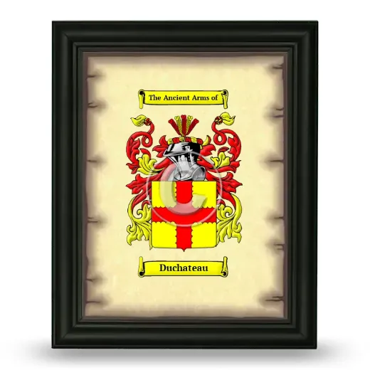 Duchateau Coat of Arms Framed - Black