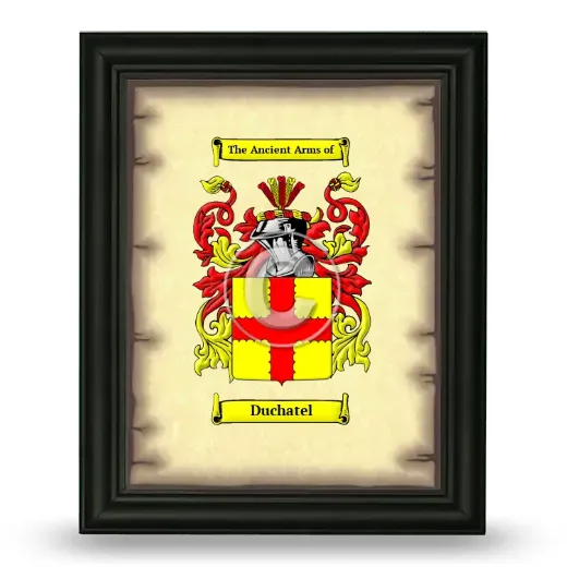 Duchatel Coat of Arms Framed - Black