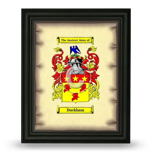 Duckham Coat of Arms Framed - Black