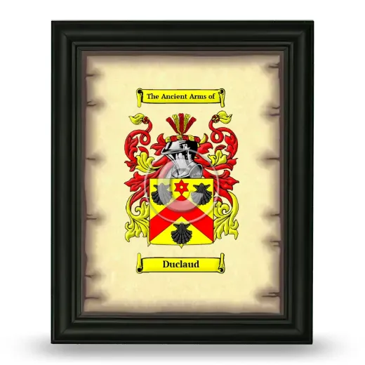Duclaud Coat of Arms Framed - Black