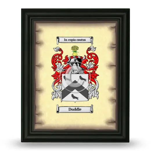 Duddle Coat of Arms Framed - Black