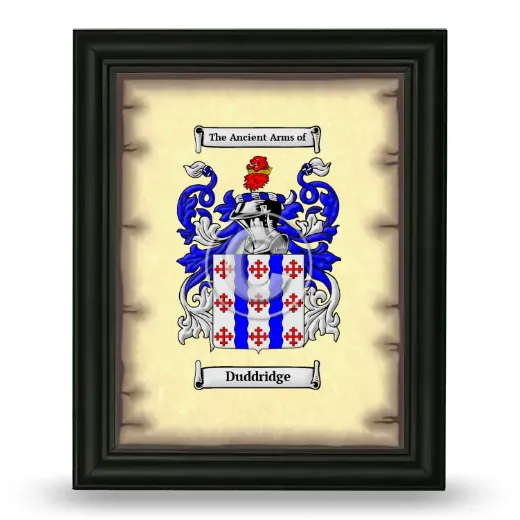 Duddridge Coat of Arms Framed - Black
