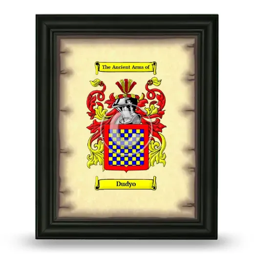 Dudyo Coat of Arms Framed - Black